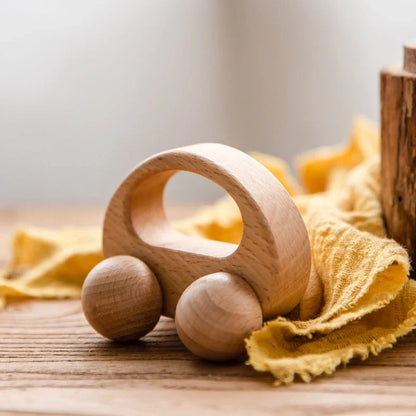 Eco-friendly wooden dog puzzle toy for infant learning and development