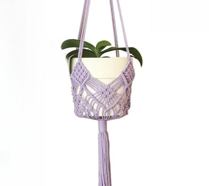 Hand-woven polyester cotton flower pot in brown colour showing 30cm diameter and woven texture detail