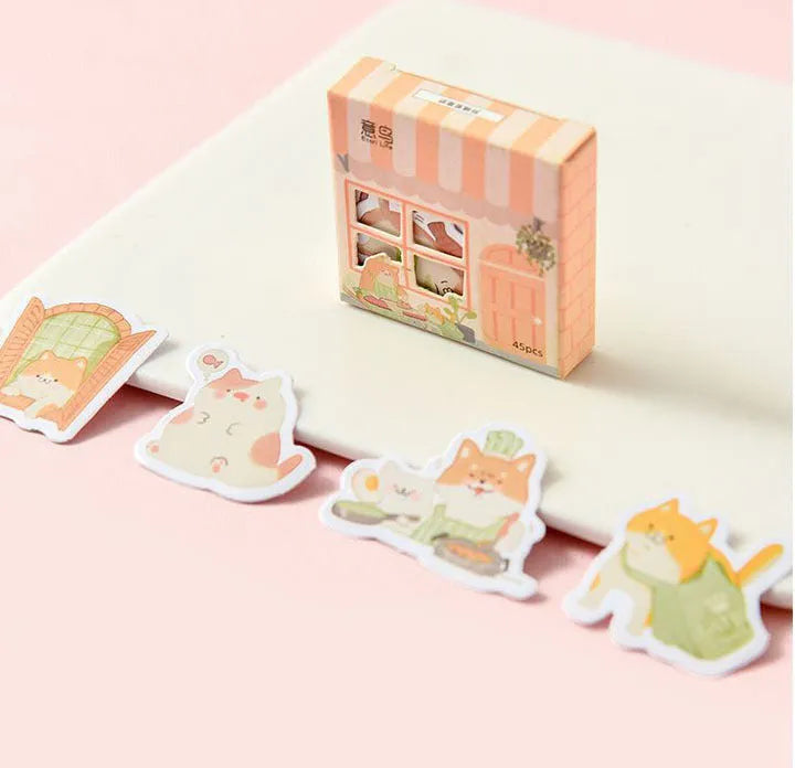 Cute account stickers for decorating notebooks and planners, featuring penguin little naive design printed on paper with widths ranging from 20-50mm for adding character to your personal organisation system.