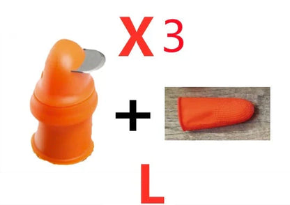 Ergonomic silicone blade protector for safe and efficient vegetable and fruit harvesting