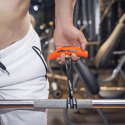 Nylon resistance band handles with 1-meter elastic rope for gym training