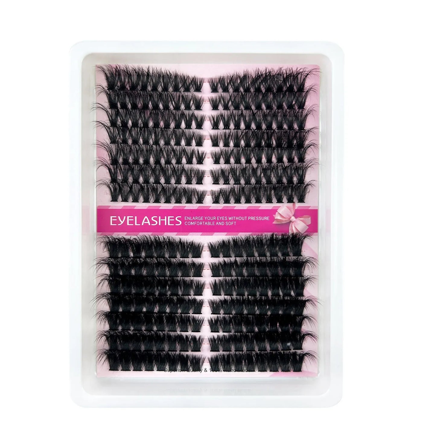 Creative large capacity false eyelash storage box with dimensions 13.7cm by 13.5cm by 1.4cm.