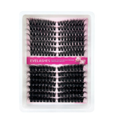 Creative large capacity false eyelash storage box with dimensions 13.7cm by 13.5cm by 1.4cm.