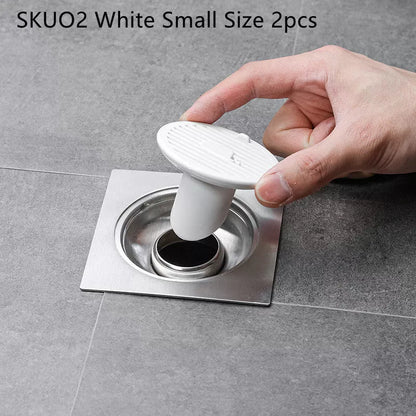 Whale Magnetic Suction Floor Drain Cover in white, orange, or green, blocking sewer odors with a tight seal