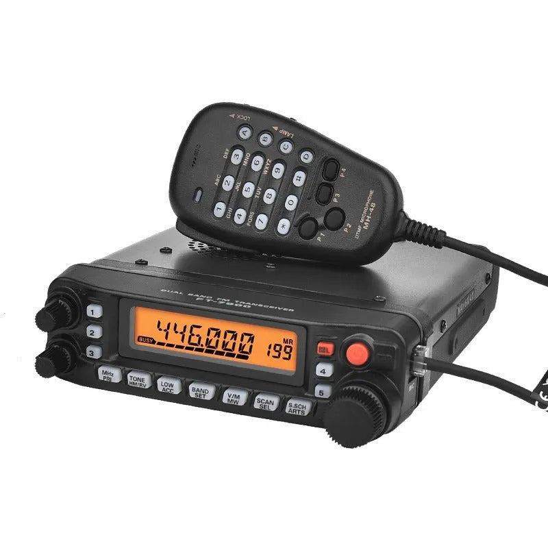 High-power car radio interphone set with walkie-talkie and antenna options for self-driving tours.