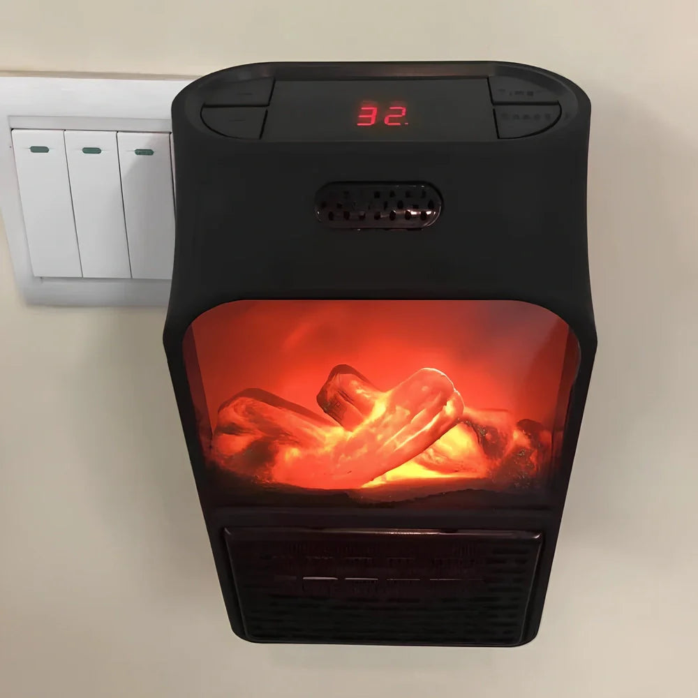 Flame Heater mini household heater with flame retardant ABS construction and 500W heating capacity