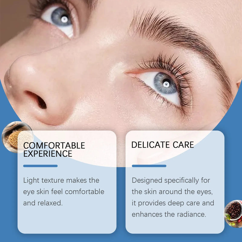 Viareline Collagen Firming Eye Cream for Tender and Smooth Skin Around Eyes, 15g Jar, Moisturising and Elasticity Massage Cream with Collagen, Coffee Seed Extract, and Acetyl Tetrapeptide-3