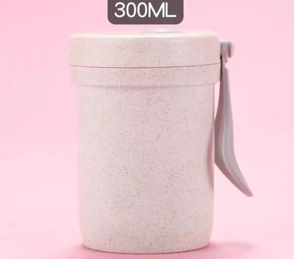 Eco-friendly wheat straw microwave lunch box with flexible lock seal