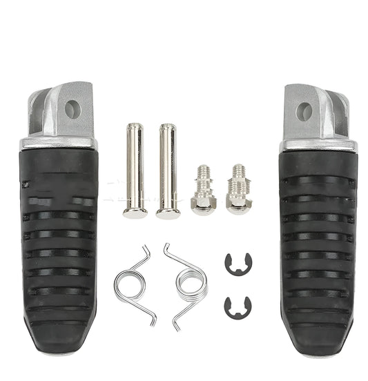 Black aluminium alloy motorcycle footpegs set for Suzuki Hayabusa and V-Strom models