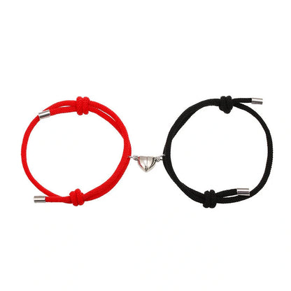 Adjustable nylon magnetic bracelet in various colors with a 3mm thick rope and magnetic closure