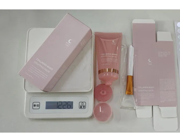 75ml collagen night sleep facial mask with application brush for overnight skincare