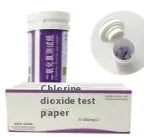 Chlorine dioxide test paper bottle with 50 pieces for 0-1000mg/L waste water detection