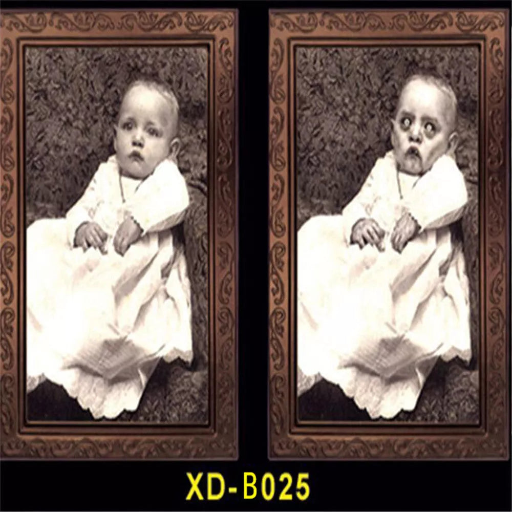 3D People Ghost Festival Changing Photo Frame with visual illusion effect for Halloween