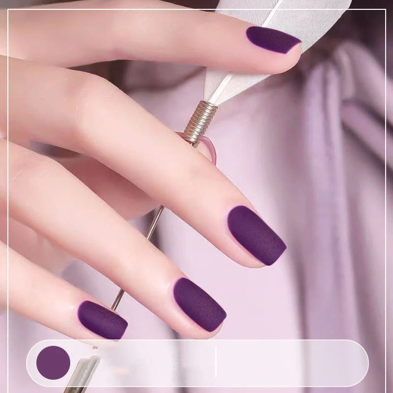 Premium Matte Nail Polish in various chic shades for a flawless, long-lasting finish.