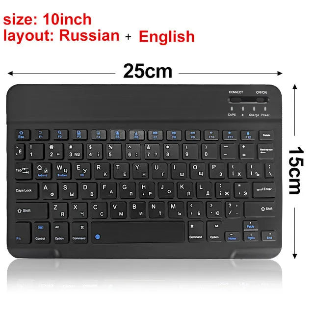 Black and white mini Bluetooth wireless keyboard for tablets
