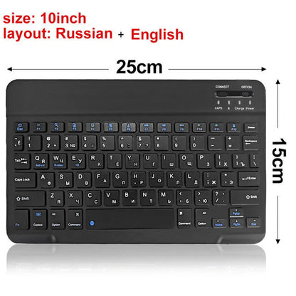 Black and white mini Bluetooth wireless keyboard for tablets