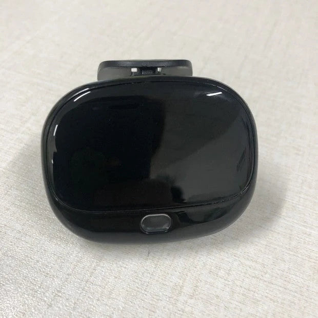 Mini Cat Anti-Loss Tracker attached to a pet collar with LED light visible