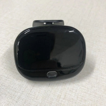 Mini Cat Anti-Loss Tracker attached to a pet collar with LED light visible