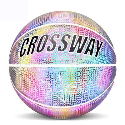 Luminous Reflective Basketball with Crossway logo and reflective patterns for a mesmerizing glow on the court