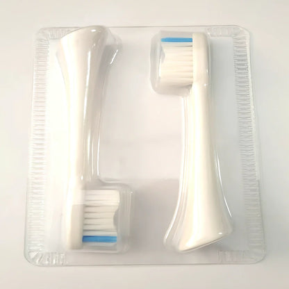 White waterproof electric toothbrush with inductive charging base showing 5 cleaning modes