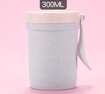 Eco-friendly wheat straw microwave lunch box with flexible lock seal