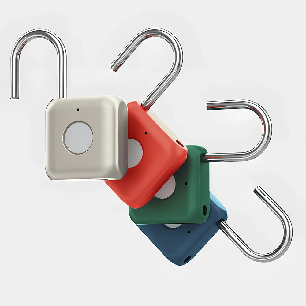 Fingerprint smart lock with zinc alloy body measuring 33x58.8x15mm with biometric sensor