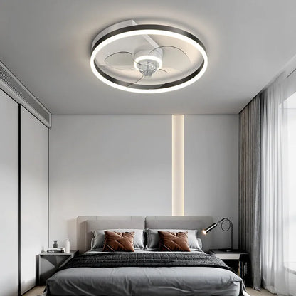 Landi modern Nordic-style LED ceiling lamp with fan for children's rooms, iron construction