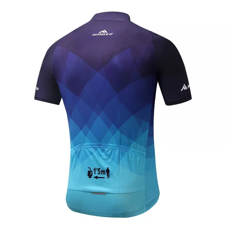 Men's summer cycling short sleeve moisture-wicking shirt in various sizes