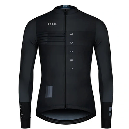 Autumn full sleeve cycling jersey for men with moisture-wicking fabric and ergonomic cycling cut