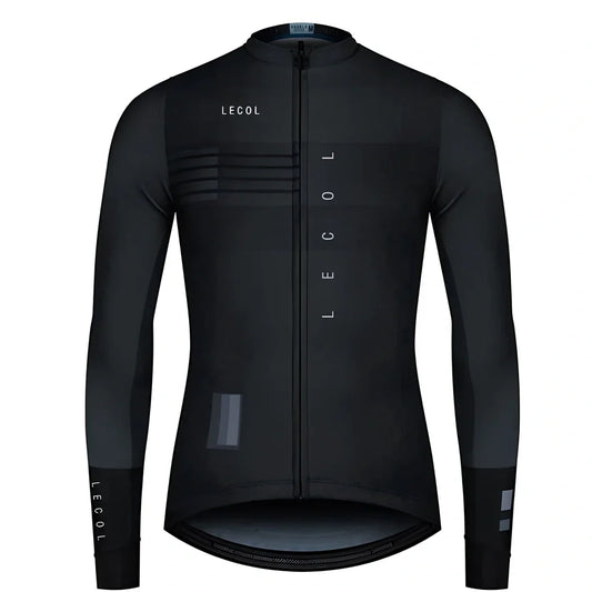 Autumn full sleeve cycling jersey for men with moisture-wicking fabric and ergonomic cycling cut