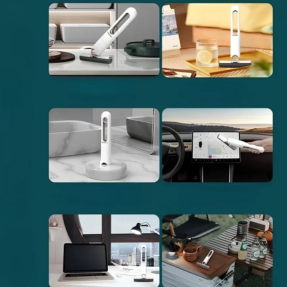 CN mini portable mop extended to 29.5cm with hand-free squeeze mechanism and hanging storage