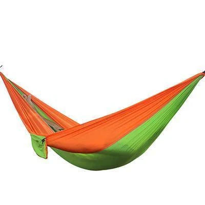 Durable and lightweight parachute hammock in various outdoor-friendly color options