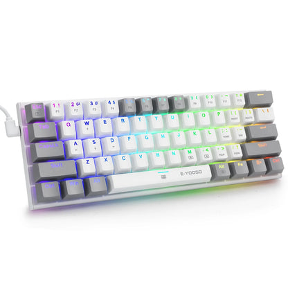 Aluminium alloy mechanical keyboard key caps in black, grey, and green colour scheme
