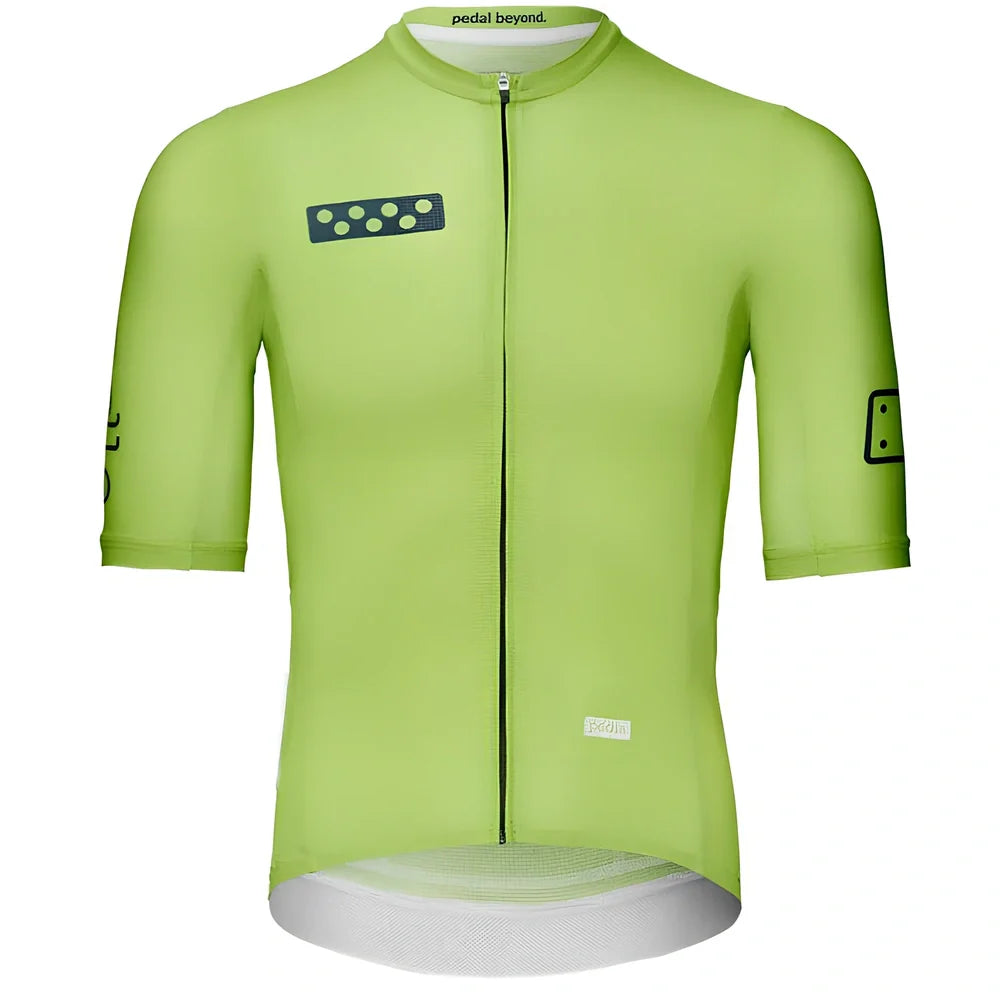 Men's cycling jersey with moisture-wicking fabric in multiple sizes from XS to 4XL
