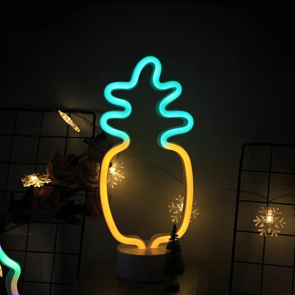 Colourful LED modelling lamp with cactus design showing E14 fitting and plastic housing