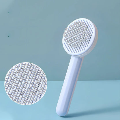 Floating hair cat self-cleaning needle comb in multiple colours removing loose fur