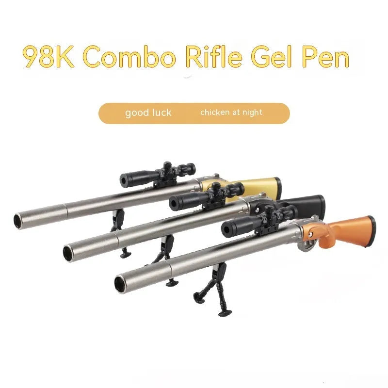 Marvel Chicken 98K sniper rifle modeling gel pen with 0.5mm point and plastic construction