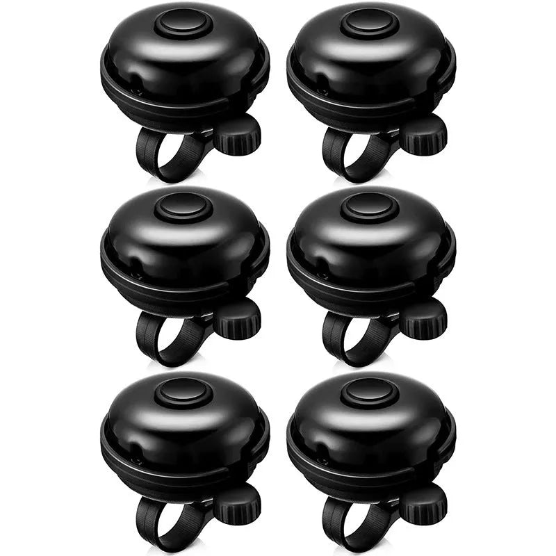 Black bicycle flat bell with 58mm diameter for handlebar mounting