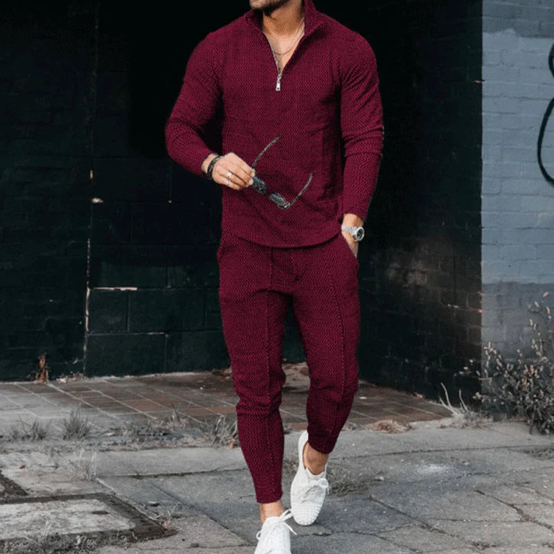 Men's loose sports suit in polyester for leisure activities