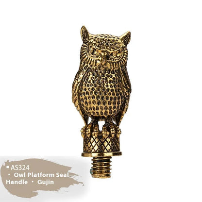 Wooden wax seal handle tool in various designs including lily, pearl cloud, and double dragon styles.