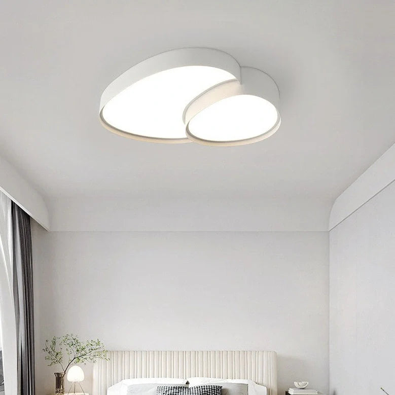 Simple Modern whole house LED lamp with acrylic shade and smart remote control for adjustable three-colour lighting