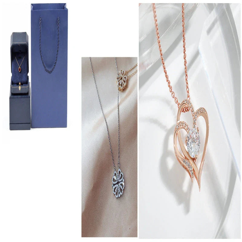 Elegant four-leaf clover necklace with magnetic and detachable design for versatile styling