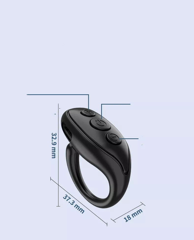 Ring Bluetooth Remote Control for Mobile Phone Self-timer in black, white, or pink