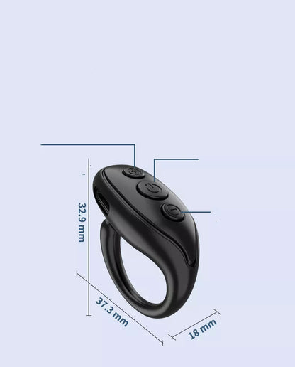 Ring Bluetooth Remote Control for Mobile Phone Self-timer in black, white, or pink