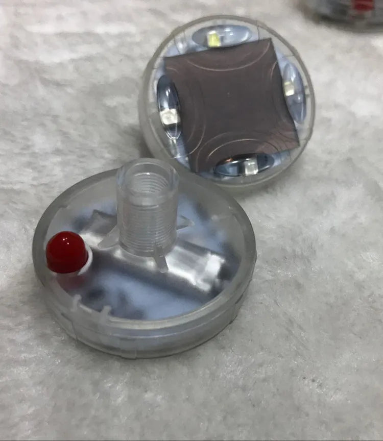 Colourful solar LED hub decorative light with PVC housing for vehicle wheels
