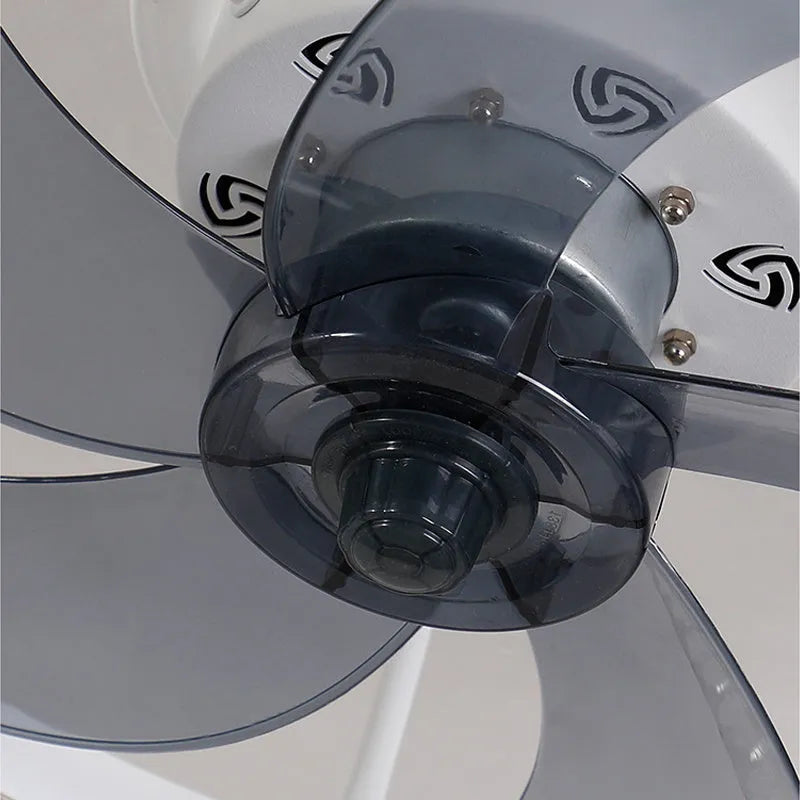 Nordic-style 50cm ceiling fan lamp with integrated LED light in a choice of colours.