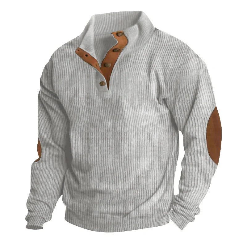 Comfy Corduroy Stand Collar Sweater in various colors for stylish and comfortable wear
