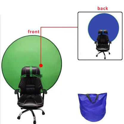 Professional green screen background board for photography, foldable design with steel spring frame
