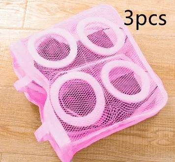 Machine Wash Shoes Magic Protective Mesh Bag in various colors for safe shoe cleaning