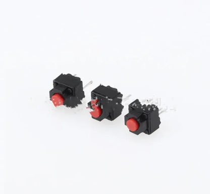 Waterproof aluminium tact switch with patch pins and 1A current rating